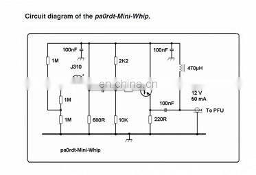 HF VLF active RX Antenna 10kHz to 30MHz Assembled Mini-Whip With Bias-Tee