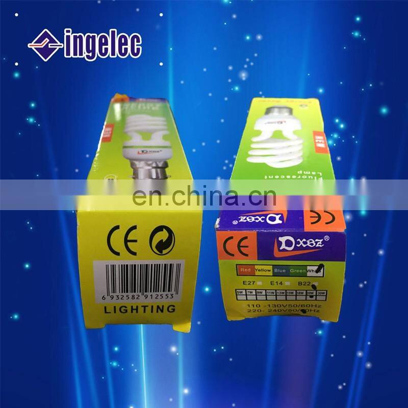 China Futian market CE approved full spiral 2U or spiral cfl Energy Saving Bulb Energy saving 2u bulb