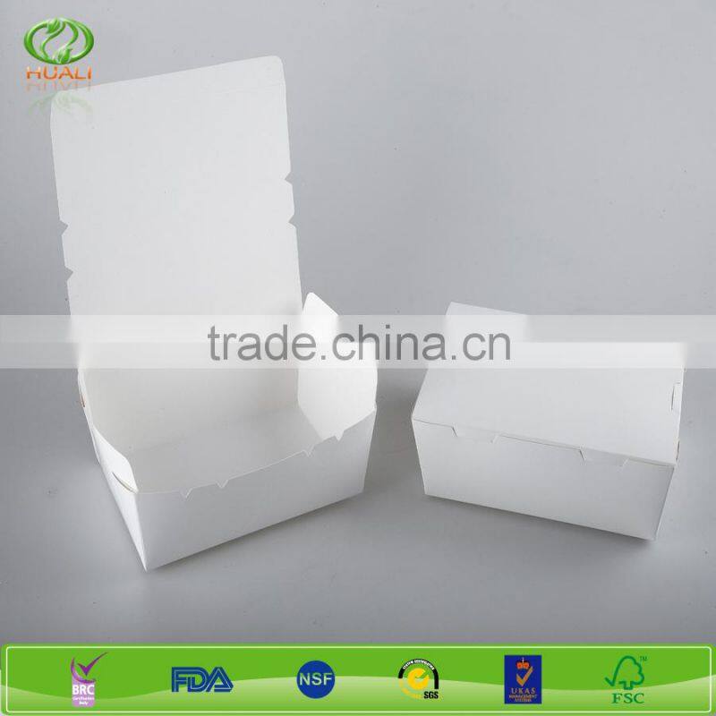 Hot sale folding flip lid food take away paper lunch box