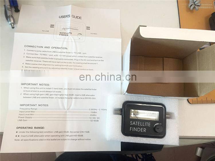 HD Satellite Finder Signal Sat Finder Meter With Short Patch