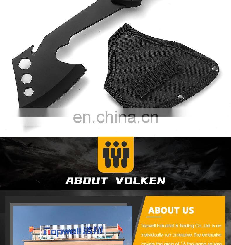 All black innovative multi-functional axe outdoor camping survival tool Axe hammer rubber handle anti-skid