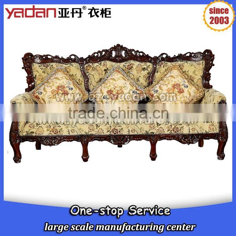 3 seater wooden frame sofa design home furniture picture