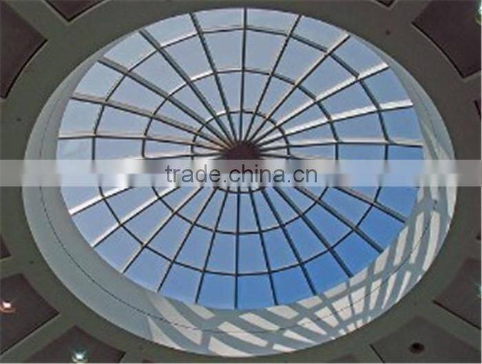 Steel shade structure glass dome