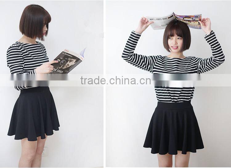 2014 Cross strip 100% cottonT shirt for ladies from alibaba china /cheap price and high quality