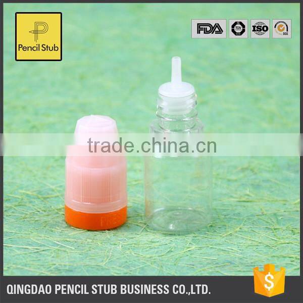 Wholesale e juice pet bottle 5ml plastic e liquid bottle with childproof cap e liquid bottle