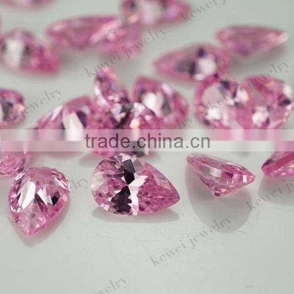 4*6 pear shape olive yellow cz stone designed for fashion jewelry