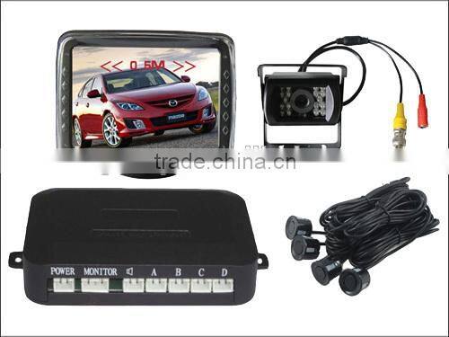 Bus truck parking sensor with truck camera and 4 sensors TFT LCD car monitor