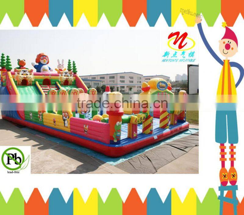 0.55mm high quality pvc kids inflatable fun city inflatable game zone