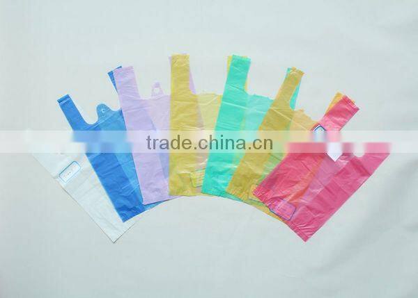 Simple White HDPE Vest Packing Bags