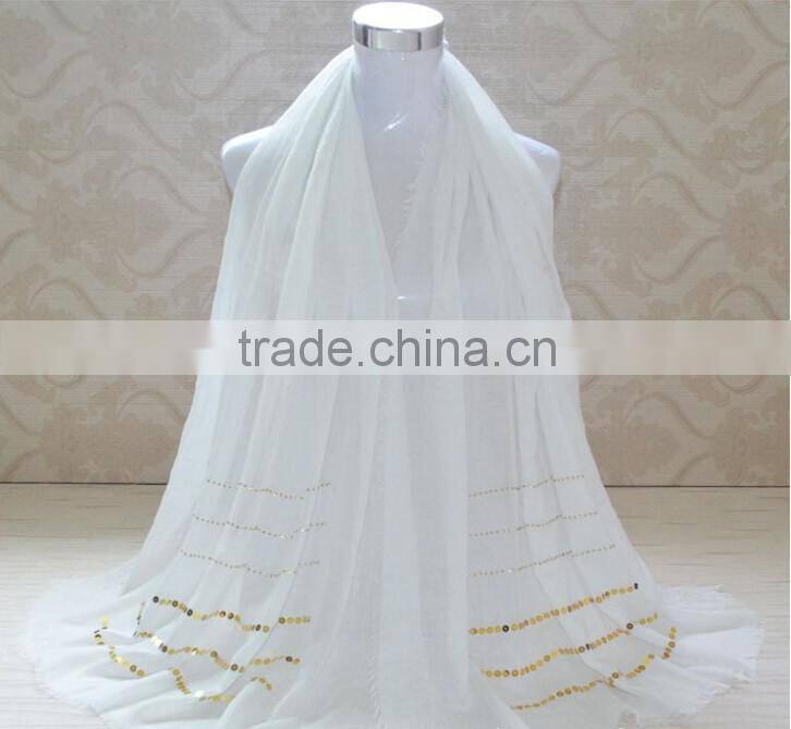 Wholesale Tassel Cotton Rhinestone Sequin Glitter Hijab