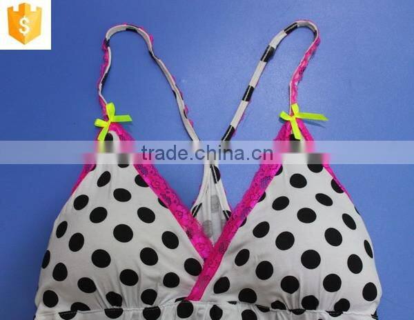 hot sexy black dot lace decorated lady babydools lingerie