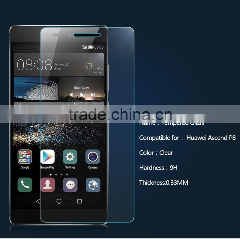 Phone accessories tempered glass screen protector for Huawei Ascend P8