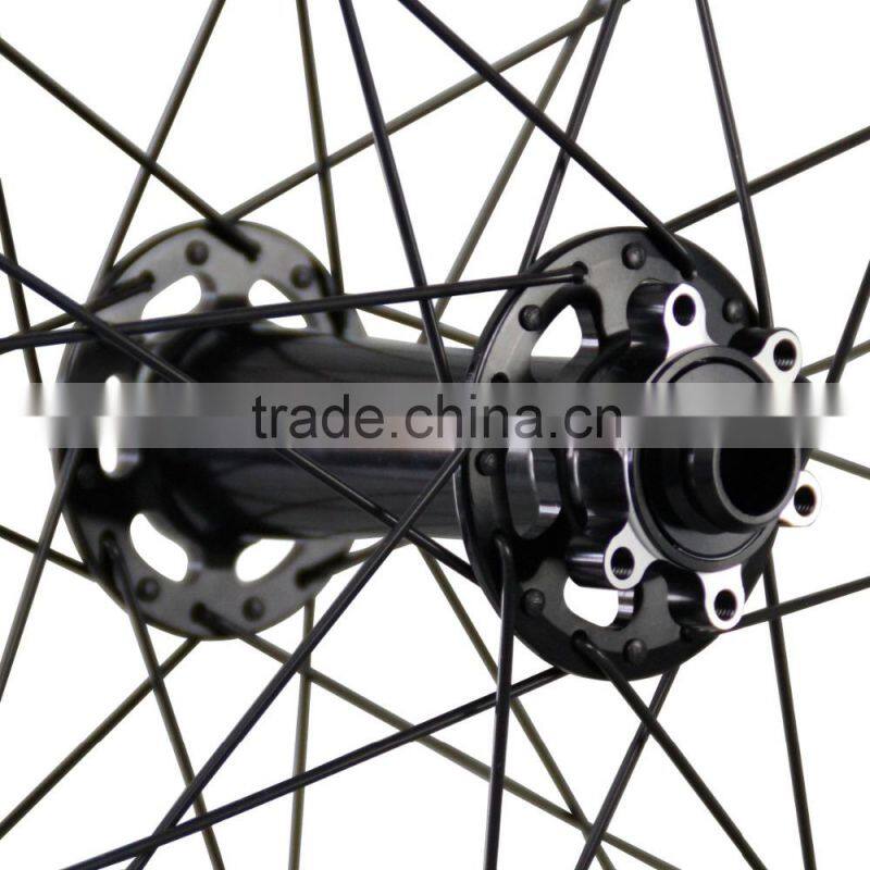 2015 new design carbon fat bike wheelset UD matt 26er 65mm width hookless double wall tubeless compatible