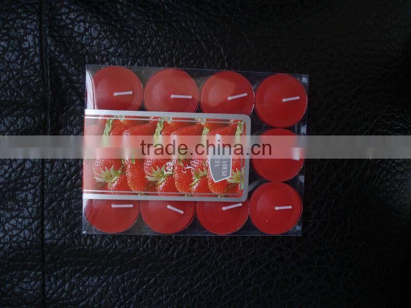 colourful tea candle