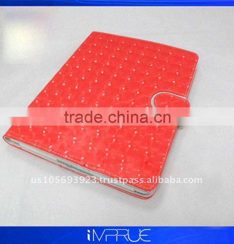 top quality!! magnetic leather protector for ipad 2 with new design