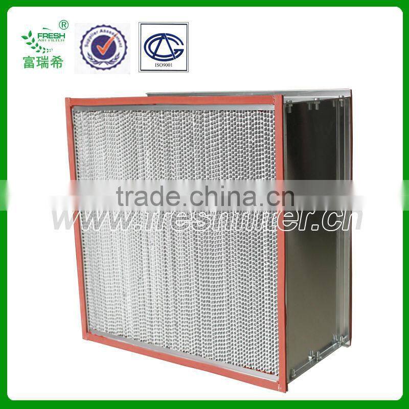 Heat-resistance Deep-pleated high efficiency filter HEPA filter for oven equipment(manufacturer)