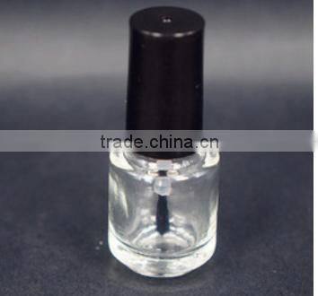5ml clear nail polish glass bottle with black brush
