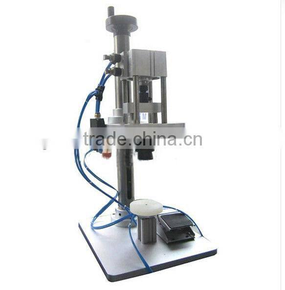pneumatic one nozzle perfume clamping machine bottle lip capper