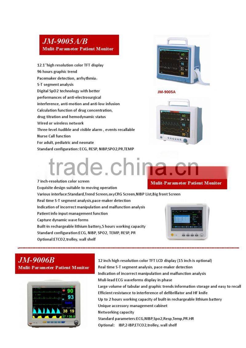 multipara monitor 6 parameters cardiac monitor