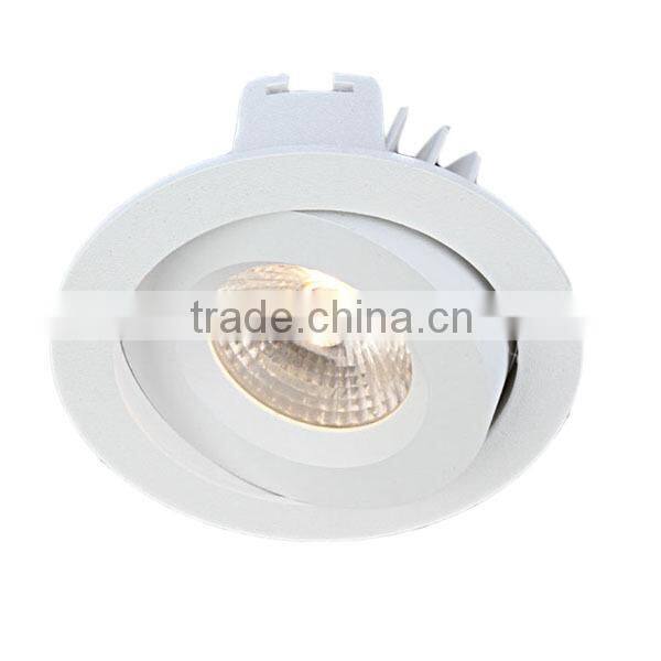 7W IP54 2014 High quality adjustable dimmable cob led downlighting housing