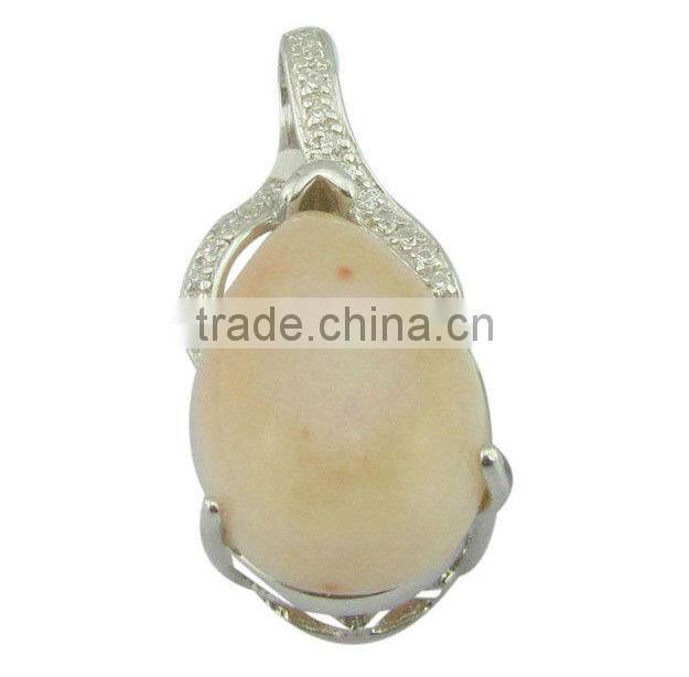 sterling silver pendant/natural stone silver pendant
