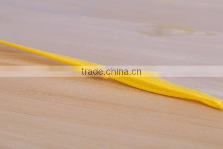 Office supply custom size transparent colored zip lock plastic bags with zipper