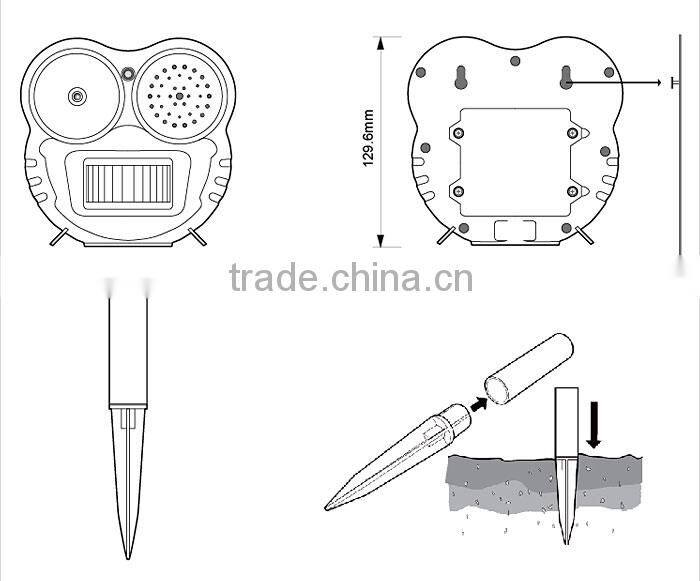 Electronic equipments ultrasonic pest control animal repeller GH-502