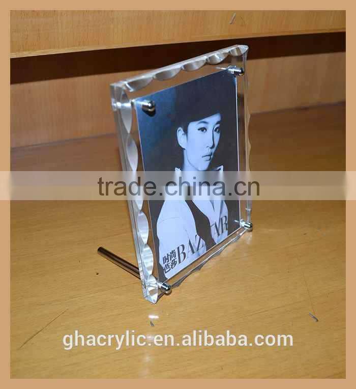 GH-P0030 professional manufacturer simple style plexiglass picture plastic photo frame photo frame