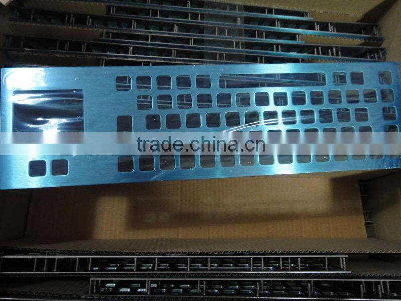 LED backlight gaming metal keyboard with trackball