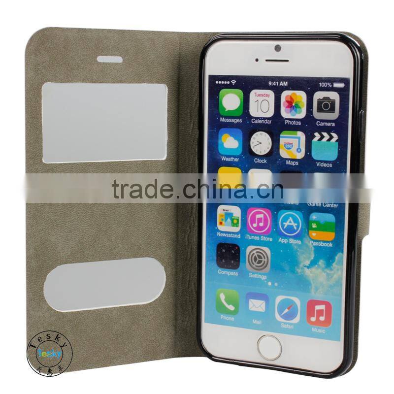 For Apple For iphone 6 Leather Case, Magentic Book Style PU Leather Case For iphone 6