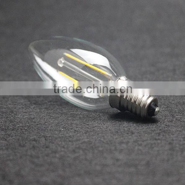 E14 C35 candle Led Filament Bulb/E27 Filament LED globe/C37/C35 Filament led bulb