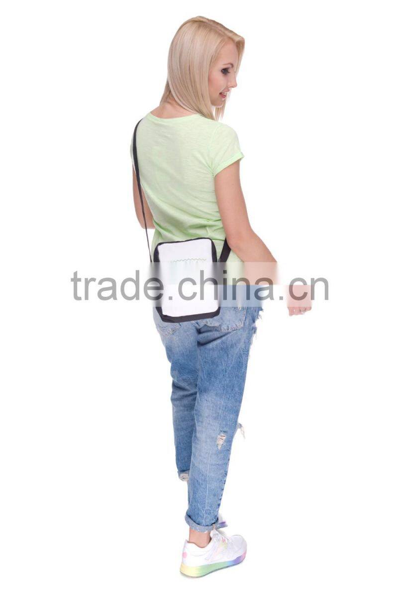 High Quality Full Printed Promotional Polyester Shoulder Bag for Ladies