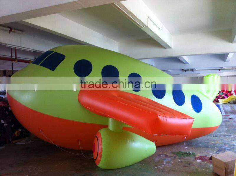 plain white advertising airship inflatable helium blimp for display