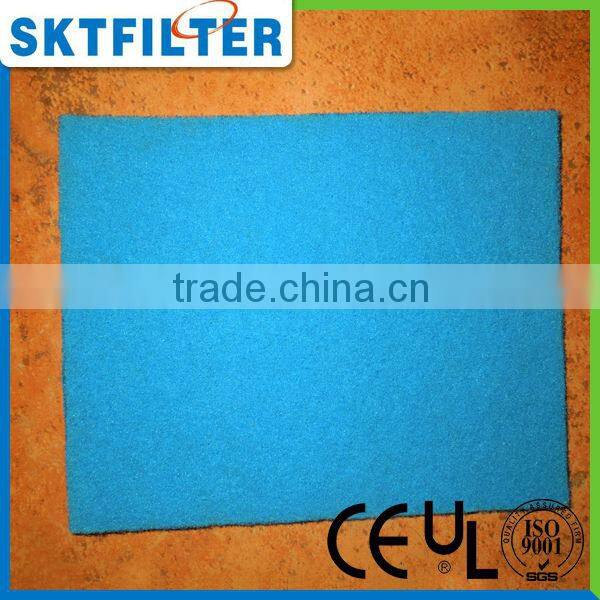 2014 most popular air bio blue polyester wadding filter mat
