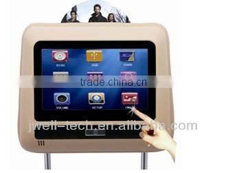 Headrest car dvd player with 7 inch touch screen HDMI USB SD FM IR wireless games