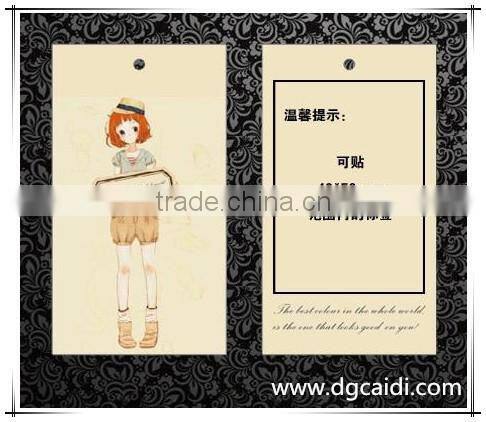 beauty custom logo printing pvc necklace display hang tag