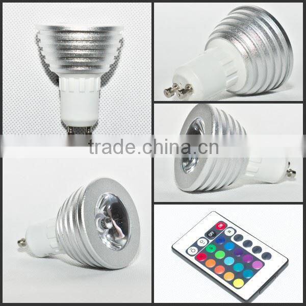 gu10 rgb 3w led spot lighting ba15d gu10 gu5.3