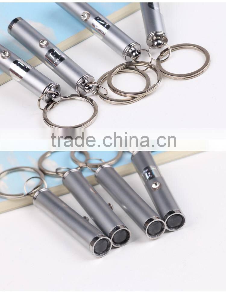 Promotional logo led metal key chain pen advertising logo mini led light ball pen drive key chains