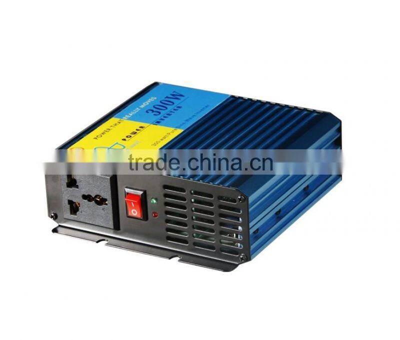 HYP 300W DC to AC pure sine wave car power inverter with charger and automatic swith 12v 230v