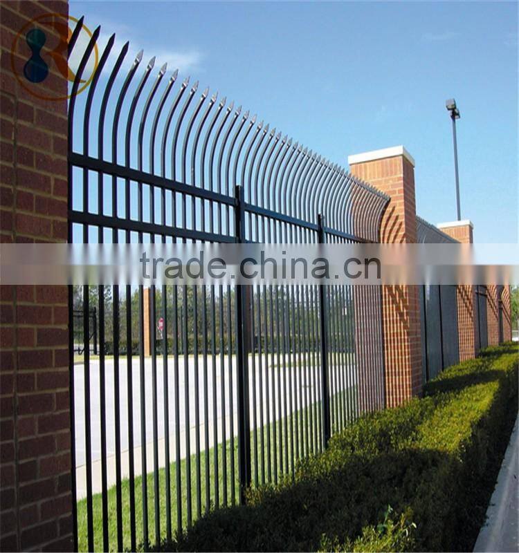 Hot sale steel tubular security fence( factory ,ISO 9001 certificate )
