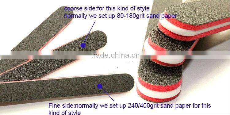 beauty various design black emery nail file