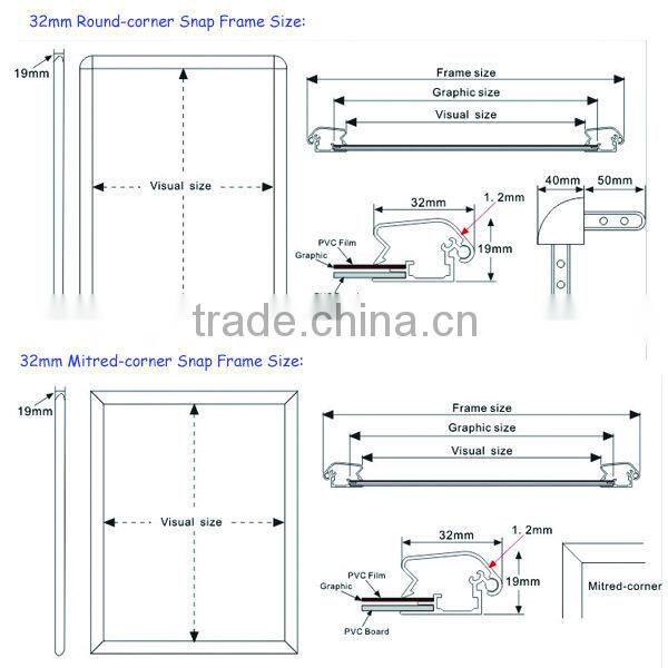 A1 A2 A3 A4 economic aluminum photo frames
