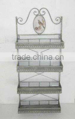 110670WE-T metal tiered wall rack shelf