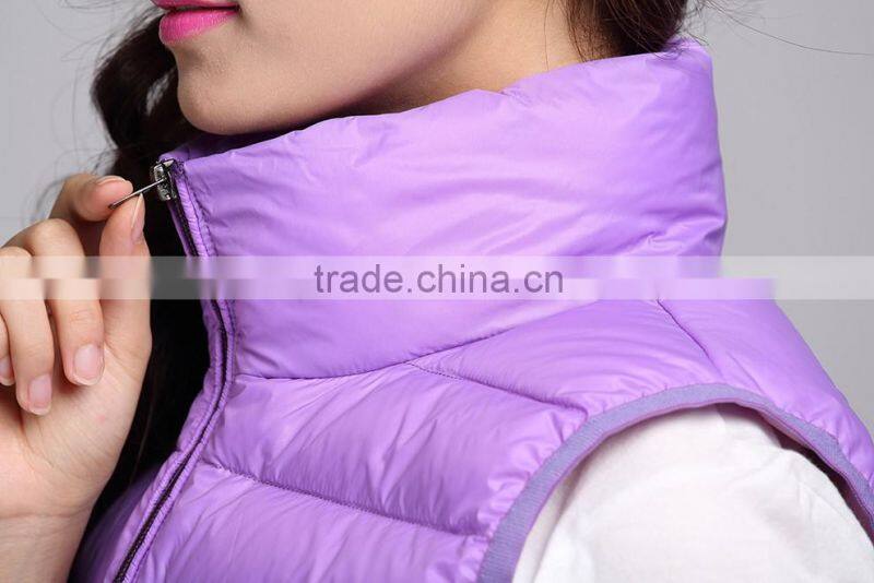 purple Puffer polyester Waistcoat Women