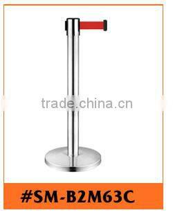 Stainless Steel Material Polish Finish Promotional Crowd Control Retractable Belt Barrier