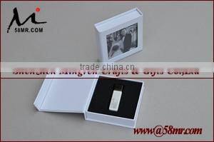 Fabric Linen Special Paper USB Flash Drive Magnet Storage Packaging Gift Box