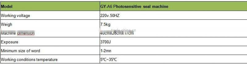 GY-A6 laser Photosensitive Seal Machine/laser flash stamp machine