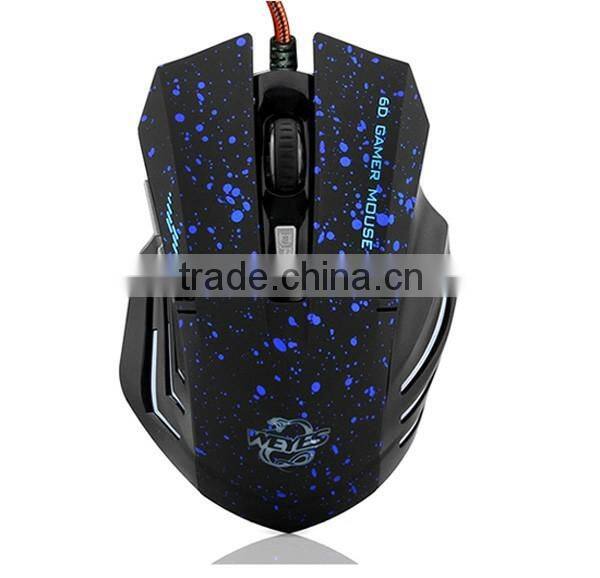 LED Optical USB Wired 6 Button Professional Gaming Mouse