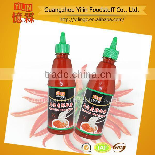 2015 hot selling 485g red thai sriracha chili sauce
