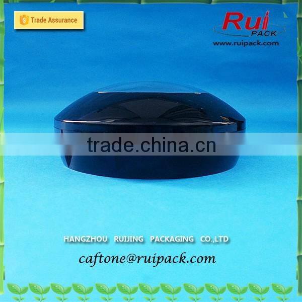 Mini cute compact powder cases with mirror, double layer fashion black empty cosmetic makeup compact powder case